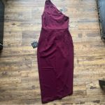 Lulus  Women’s So Flirty Burgundy One Shoulder Cutout Asymmetrical Dress Size XS Photo 6