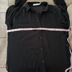 Rebecca Minkoff NWOT Sheer Chiffon Button Front Shirt Black Photo 14