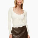 Aritzia  Wilfred Soloist Sweater Light Birch Photo 2