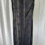 CDC Sheer Mesh Metallic Geometric Semi Evaded Gothic Asian Inspired Midi Dress 6 Photo 1