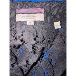 Burberry London Black Sheer Lace Button Long Sleeve Blouse Size Medium Photo 1