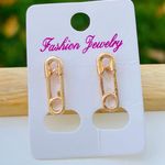 Gold Tone Dainty Safety Photo 0
