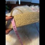 Stylish Woven Jute Round Tote Bag Tan Photo 3