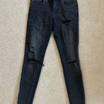 Noisy May Black Distressed Skinny Jeans Low Rise Casual Fitted Preppy Sz W25 L32 Photo 0