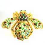 Joan Rivers HOLLY JOLLY BEE PIN BROOCH Holiday Christmas Holly Berries Green Red Photo 7