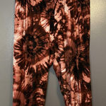 No Comment  NY-LA Pants Womens XL Brown Black Tie Dye Lounge Jogger Drawstring Photo 0