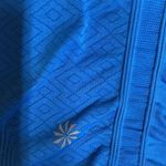 Athleta  1/4 Zip Track Running Shirt Pullover Sz M Bright Blue Long Sleeve Active Photo 5