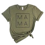 Women’s Medium Army Green Graphic MAMA Tee Short Sleeve mom top Photo 3