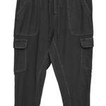 Athleta  Farallon Cargo Crop‎ Pants Cypress Green Gray Pull On Pockets Women's 8P Photo 0