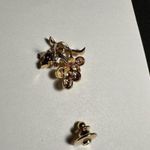 Signed Avon Grape Fruit Gold Tone Brooch Tack Pin Rhinestone NWOT Photo 7