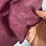 Free People Bordeaux linen blend mock neck base layer long sleeve tee size XS Photo 4