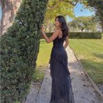 House Of CB  'Malila'‎ Black Ruffle Sheer Maxi Dress NW S Photo 8