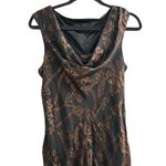 Connected Apparel Vintage Chiffon Velvet Burnout Beaded Dress Midi Whimsigoth Y2K Feminine Size L Photo 1