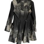 L.A.M.B. Gwen Stefani Black Ombre Stripe Wool Blend Wrap Coat Size 6 Photo 5