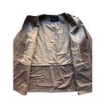 Lafayette 148 Two Tone Taupe Leather & Cotton Jacket Size S Brown Photo 4