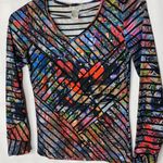 Alberto Makali  Multicolor Long Sleeves Top Sz S Photo 4