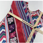 Carolina K Dress Womens XS Red Multicolor Geometric Bohemian A Photo 6