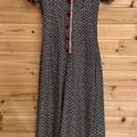 Rampage Vintage  Sz Small Ditsy Floral Wide Leg Jumpsuit Cottagecore Lace Up Back Photo 0