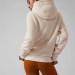 Athleta Tugga Sherpa Teddy Bear Hoodie Women Beige Cream Photo 6