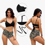 Shekini Women's Push Up Bathing Suits Cross Wrap Bikini Set,High Waisted 2 Piece Swimsuits Photo 5