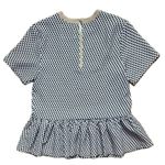 Addison Bay  Botanist Peplum Top Navy Tan XS Photo 4