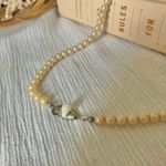 Seashell Peachy Pink Pearl Necklace Vintage “Sorcha” 30” Marquise Elegant Beachy Photo 5