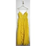 Mac Duggal Ruffle Chiffon Gown in Sunshine Size US 6 Photo 5
