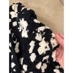 Elan  Kylee Macrame Crochet Cropped Cardigan in Black/White, S Photo 10