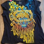 Ecko  Unlimited Black Tee with Vibrant Yellow and Blue Design Photo 8