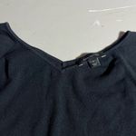 Ann Taylor  (M) BLACK STRETCHY CROP TOP WITH‎ V-NECK/3/4 SLEEVES PREOWNED Photo 5