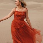 Terracotta Tulle Dress Orange Size 2 Photo 0