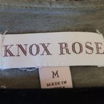 Knox Rose  SAGE GREEN FLOWY BOHO CROCHET DETAILED NECKLINE SHARKBITE HEM BLOUSE M Photo 10