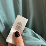 Aritzia Wilfed Free Orbit Mini Dress Ruched Sea Green Blue Sleeveless Stretch M Photo 4