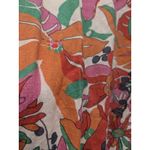 Marine layer  Laney Mini Dress in Vintage Orange Floral Print Linen Blend XL Photo 7