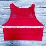 Zyia Active Red Sheer Mesh Paneling Back Zip Up One More Rep Sports Bra Medium Photo 6