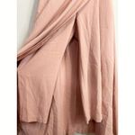 Kay Unger Pale Blush Bigou Shoulder Draped Jumpsuit Dress Stretch Crepe Size 12 Pink Photo 4