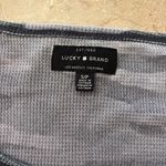 Lucky Brand Black/Grey Waffle Knit Camo Thermal Top Size S Photo 3