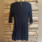 J. McLaughlin Catalyst Dress in Navy Blue Leopard Print Catalina Cloth Small Photo 4