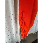 Melrose and Market NWT Knit Cami Orange Fiesta Bodycon Side Ruching Mini Dress S Photo 2
