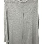 Free People We the Free Lover Split Back Rib Thermal Top Sweater Size SMALL Grey Photo 0