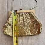 Whiting & Davis Vintage Mesh  Bags USA Gold Metal Purse Evening Bag Excellent Photo 5