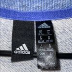 Adidas  Women’s Boxy Cropped Athletic Athleisure Blue Crewneck Sweatshirt Photo 8