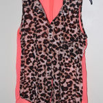 Rue 21  | Collared cheetah pink tank top Photo 0