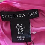 NWT Sincerely Jules Women’s Pink Satin Faux Halter Blouse Top Size Medium Photo 6
