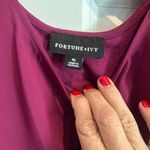 Fortune + Ivy  Chic Fuchsia Women's Blouse - Cut out Back Photo 2