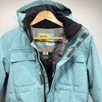 Obermeyer Boomer Jacket Teal Zip Front Hooded Soft Shell Junior Size 12 Photo 3