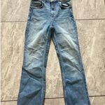 ZARA  Light Wash Straight Leg Jeans Raw Hem 2 Photo 0