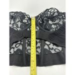 Vtg Bustier Corset Lace Underwire Strapless Adjustable Dolores for Poirette 38 Black Size XL Photo 5