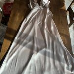 Revelry Dylan Gold Champagne Satin Dress Size M Photo 5