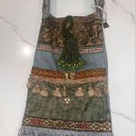 Handmade Gorgeous Boho Beaded Denim Purse with Floral Guitar Strap Festival Core Photo 0